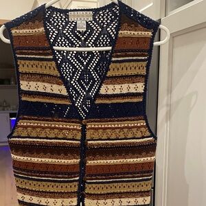 SZ M colorful crocheted vest
